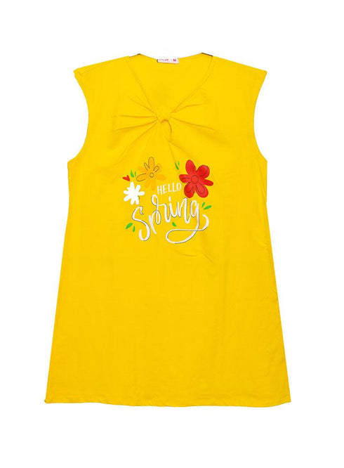 Lemon Verbana knot Night Shirt - Design 14 - Khotwh