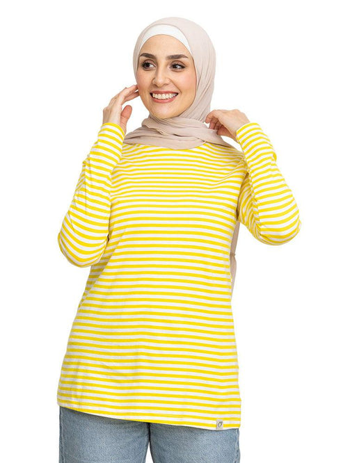 Lemon Verbana Lines Long Sleeve - Khotwh