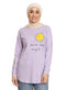 Lilac Printed Long - Sleeve Design 16 - Khotwh