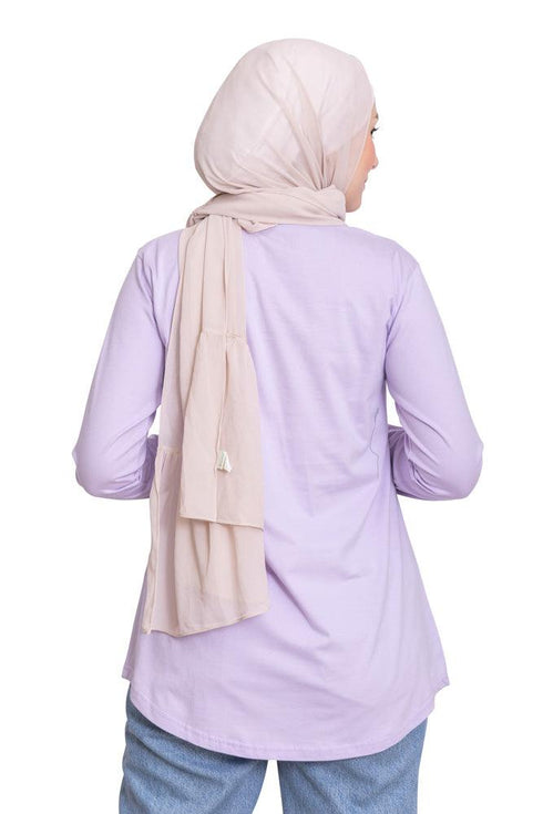 Lilac Printed Long - Sleeve Design 25 - Khotwh