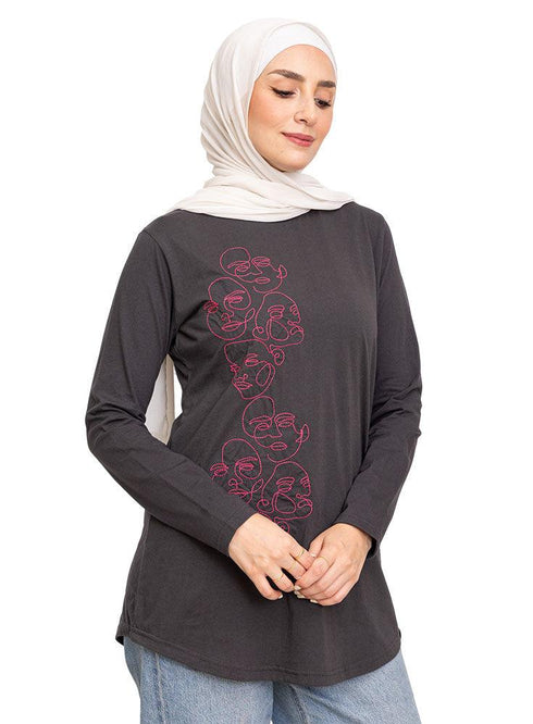 Magnet Printed Long - Sleeve Faces - Khotwh