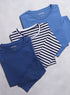 M.Blue Striped Long - Sleeve - Khotwh