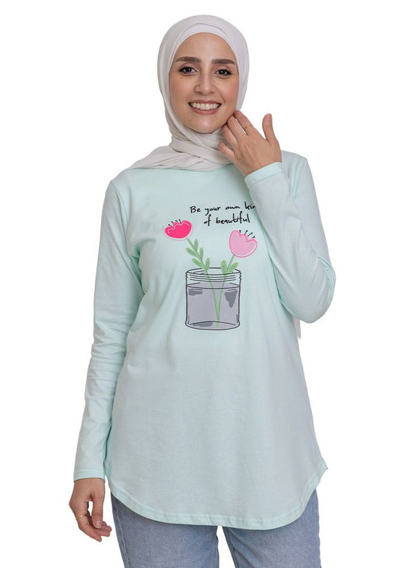 Mint - Design 26 Printed Long - Sleeve - Khotwh