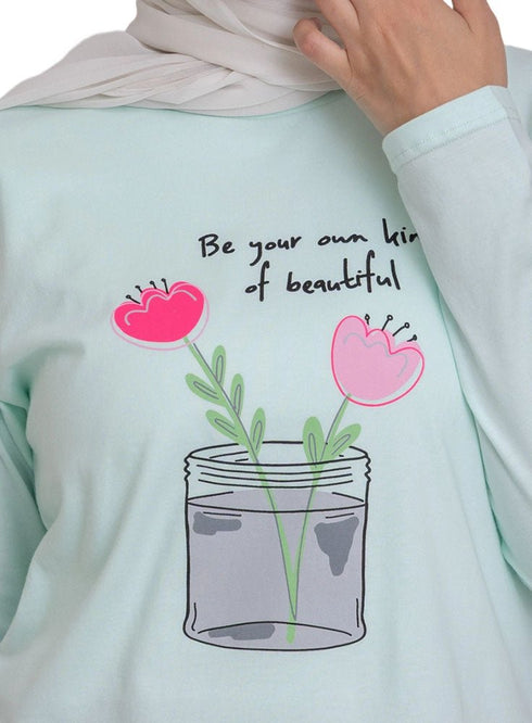 Mint - Design 26 Printed Long - Sleeve - Khotwh