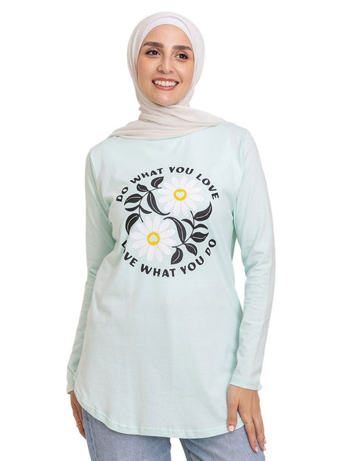 Mint - Design 36 Printed Long - Sleeve - Khotwh