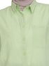 Mint Pocket Over Size Linen Shirt - Khotwh