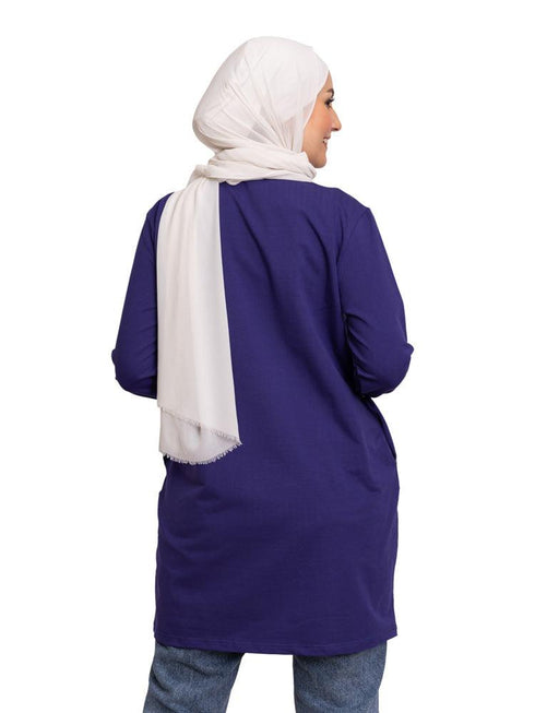 Navy Basic Tunic - Believe - Khotwh