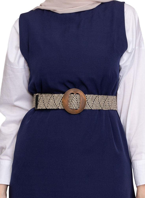 Navy Sleeve - Less Dress - Khotwh