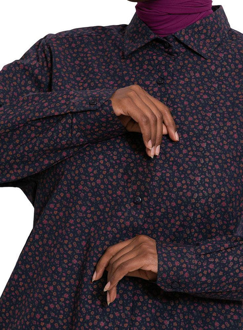 Navy S.Printed Shirt - Khotwh