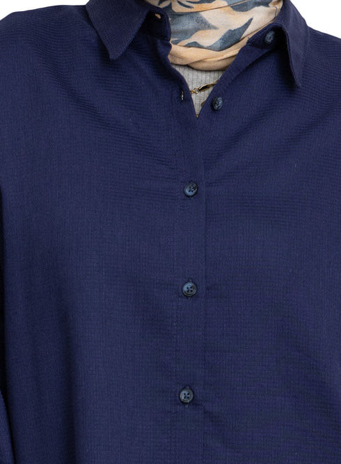 Navy Stripped Over - Size Shirt - Khotwh