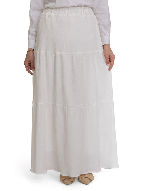 Off - White Crochet Skirt - Khotwh