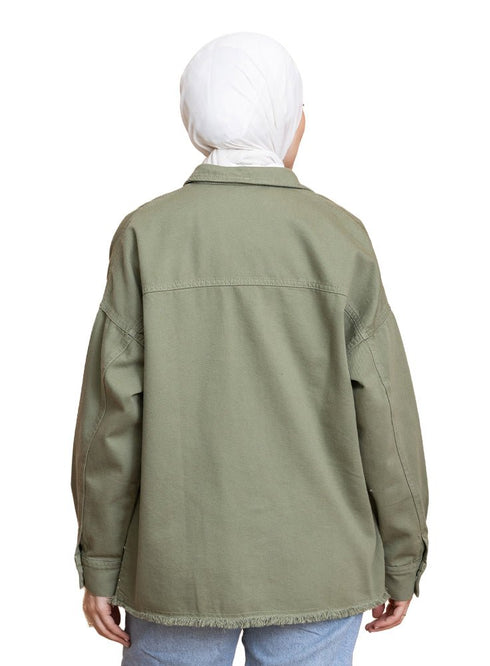 Olive Gabardine Jacket 2 - Khotwh