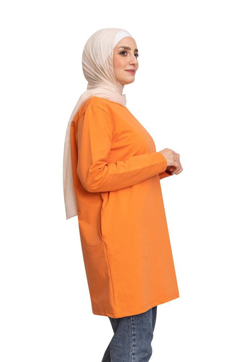 Orange Basic Tunic - Khotwh