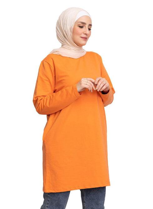 Orange Basic Tunic - Khotwh
