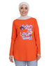 Orange - Design 34 Printed Long - Sleeve - Khotwh