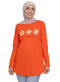 Orange - Design 39 Printed Long - Sleeve - Khotwh