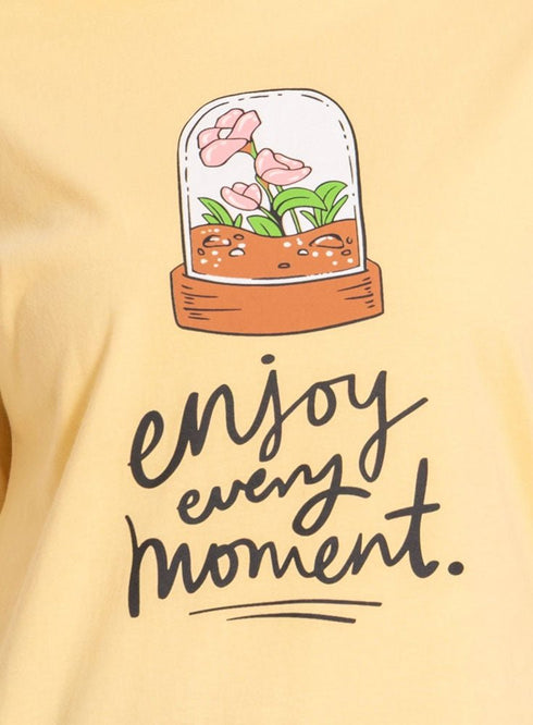 Pastel Yellow - Design 35 Printed Long - Sleeve - Khotwh