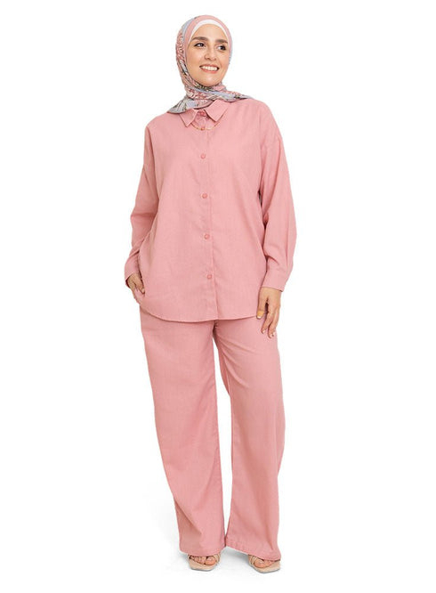 Pink Linen Suit - Khotwh