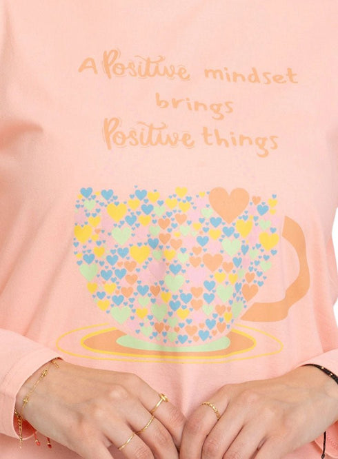 Powder Rose - Design 28 Printed Long - Sleeve - Khotwh