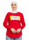 Racing Red Printed Long - Sleeve Design 12 - Khotwh