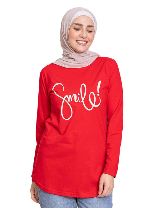 Racing Red Printed Long - Sleeve Design 19 - Khotwh