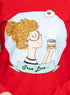 Racing Red Printed Long - Sleeve Design 30 - Khotwh