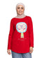 Racing Red Printed Long - Sleeve Design 37 - Khotwh