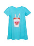 River Blue Night Shirt - Design 3 - Khotwh