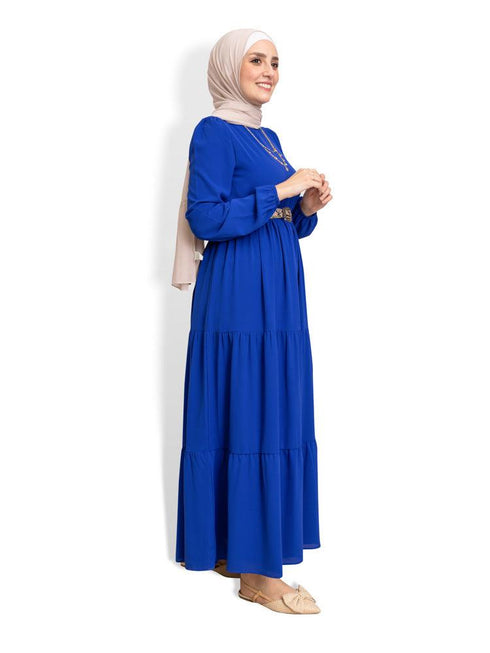 Royal Blue Basic Dress - Khotwh