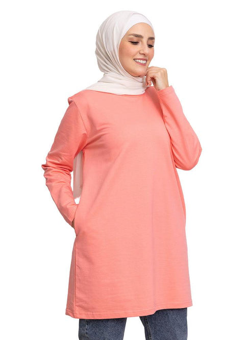 Salmon rose Basic Tunic - Khotwh