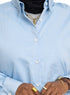 Silver Blue Linen Over - Size Shirt - Khotwh