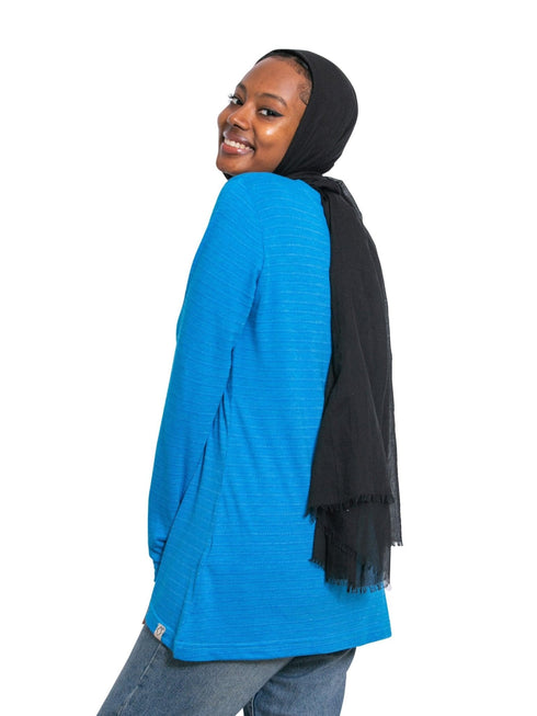 Striped Lapis B - Long - Sleeve - Khotwh