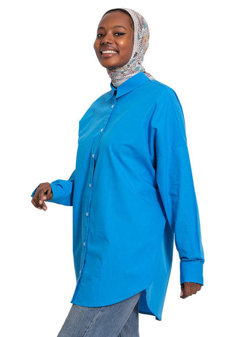 Turquoise Over - Size Shirt - Khotwh