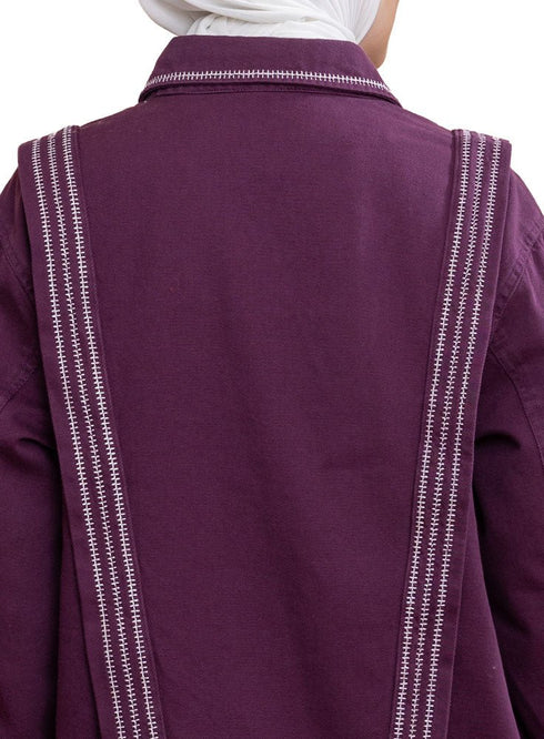 Violet Gabardine Jacket 1 - Khotwh