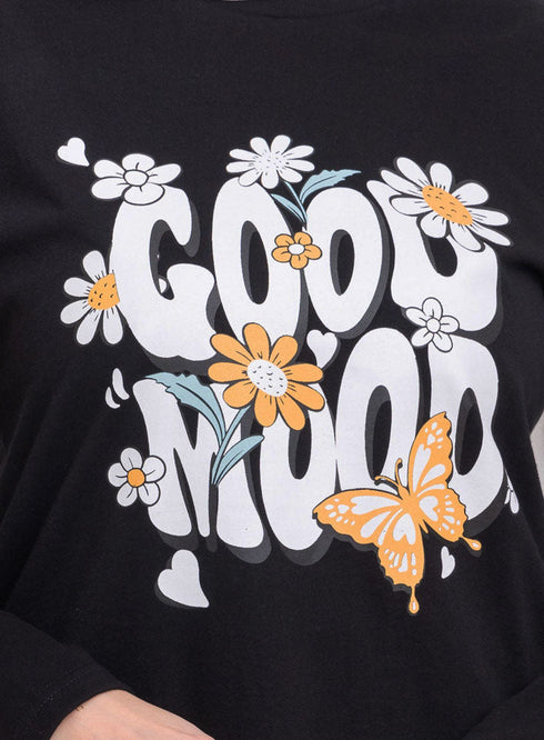 Black Printed Long-Sleeve Design 5