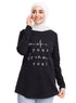 Black Printed Long-Sleeve Design 3