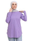 Lavender Curved Long-Sleeve