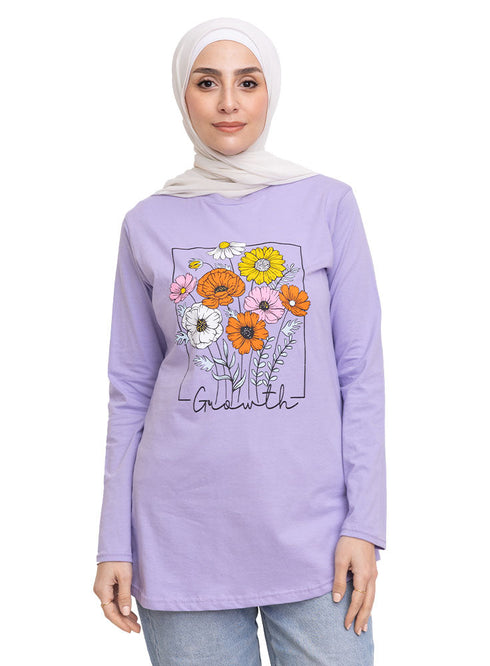Lilac Printed Long-Sleeve Design 7