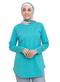 Tile Blue Curved Long-Sleeve