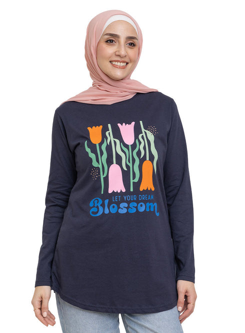 Indigo Printed Long-Sleeve Design 21