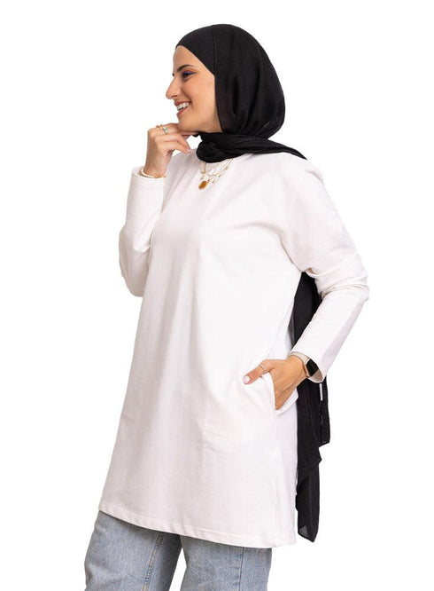 White Basic Tunic - Khotwh