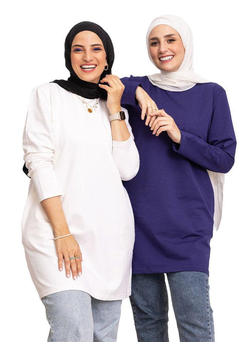 White Basic Tunic - Khotwh