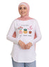 White - Design 33 Printed Long - Sleeve - Khotwh