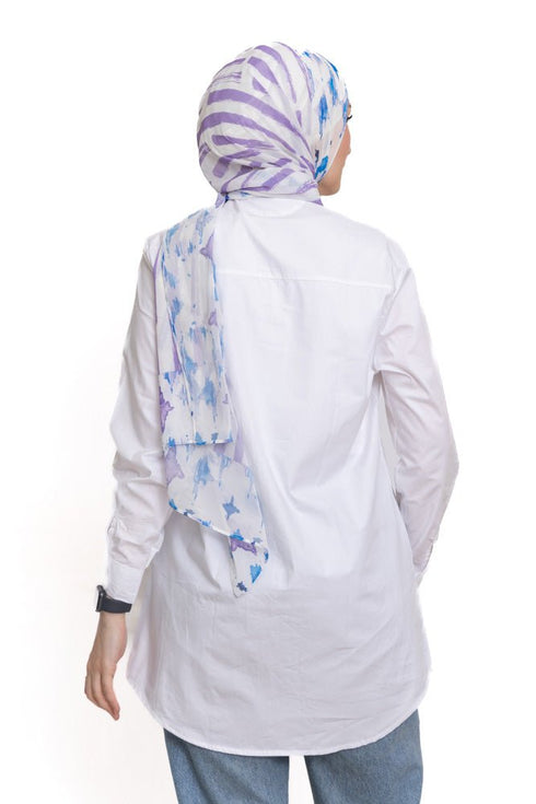 White Long Poplin Shirt - Khotwh