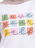 White Printed Long - Sleeve Design 17 - Khotwh