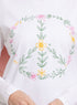 White Printed Long - Sleeve Design 23 - Khotwh