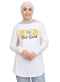 White Printed Long - Sleeve Design 6 - Khotwh