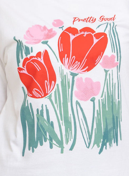 White Printed Long - Sleeve Design 9 - Khotwh